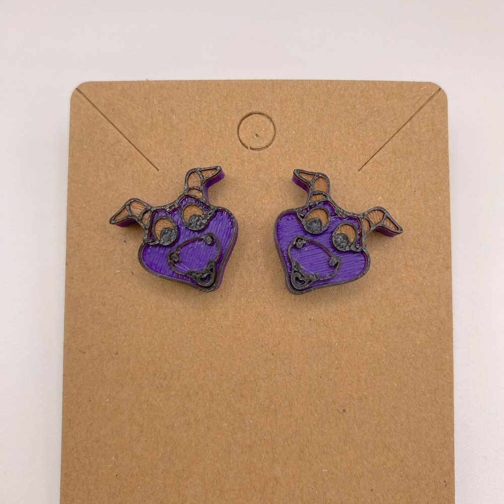 Disney Inspired Figment Stud Earrings NWT